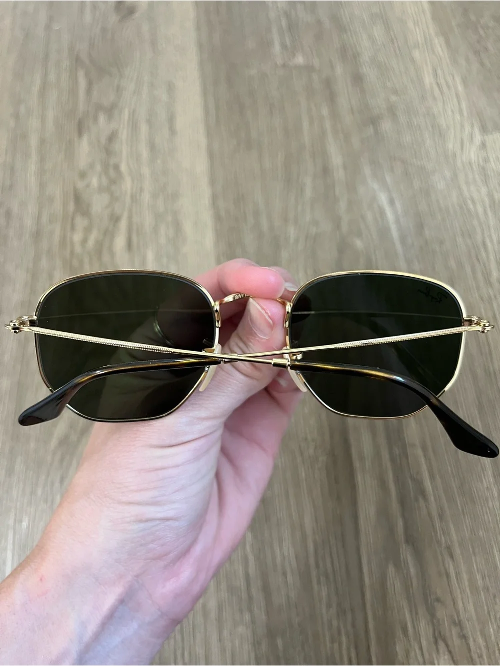 Ray-Ban Hexagonal lenses Gold Frame Sunglasses